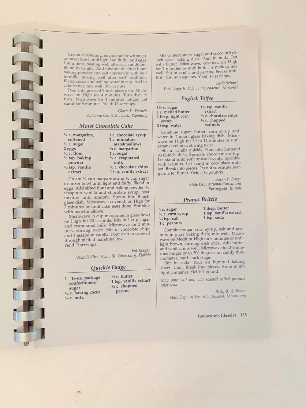 1988 Silver Anniversary Cookbook Favorite Recipes from Home Economics Teachers